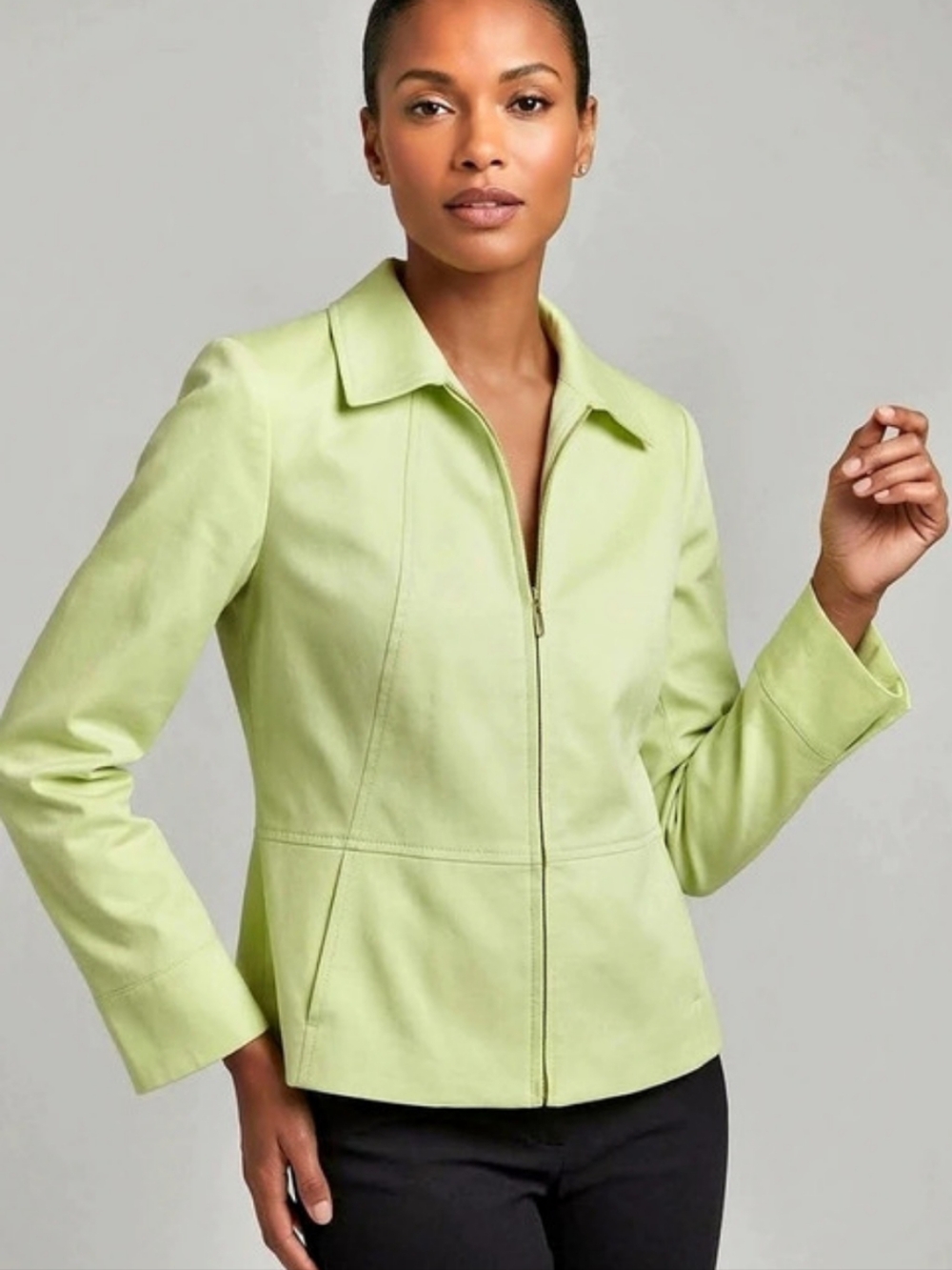 Talbots Women's Green Jacket Blazer Shoulder Pads Size 16